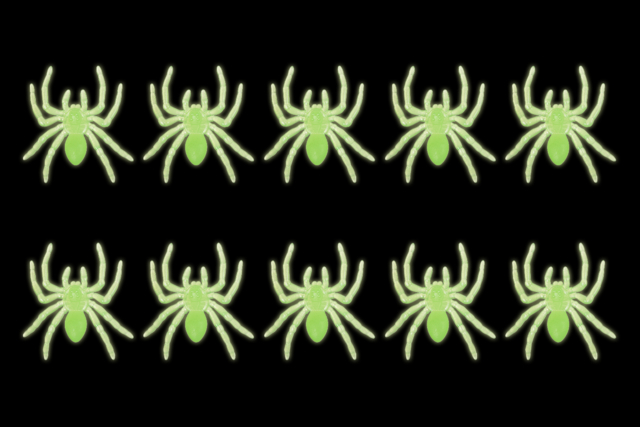 arañas fosforescentes halloween - Accessoires créatifs Halloween - 10doigts.fr