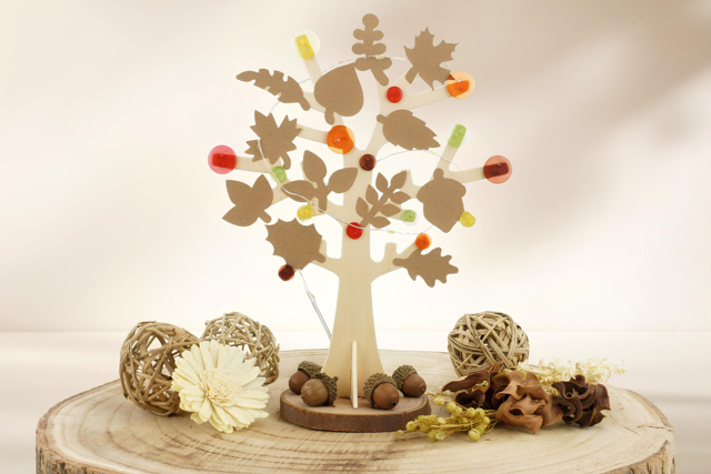 Árbol de otoño luminoso - Boîtes et supports à bijoux : l'écrin de vos créations - 10doigts.fr