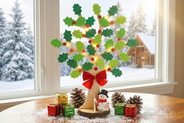 Árbol de Navidad (Acebo) - Petites décorations de Noël - 10doigts.fr