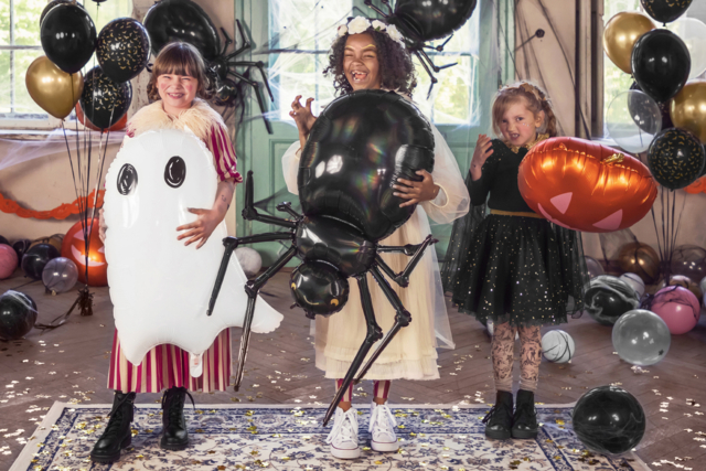 XXL Spider Balloon in Aluminum - 2 - Halloween Balloons - 10doigts.com - Ballons d'halloween - 10doigts.fr