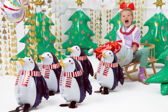 globo pingüino Navidad decoración - Ballons, guirlandes, serpentins - 10doigts.fr