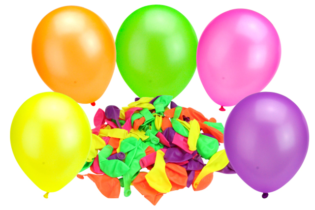 Globos de papel FLUO - Ballons, guirlandes, serpentins - 10doigts.fr