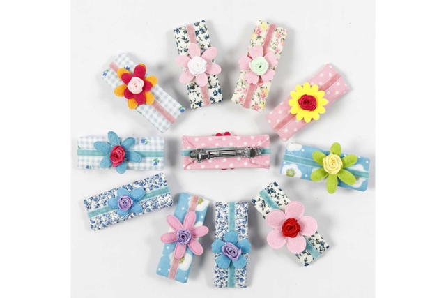 pinzas flores  - Embellissements fleurs et coeurs - 10doigts.fr