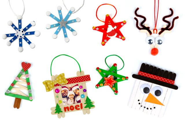 bastones de madera navidad - Accessoires en bois - 10doigts.fr
