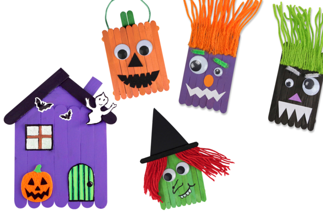 bastones de madera halloween - Accessoires en bois - 10doigts.fr