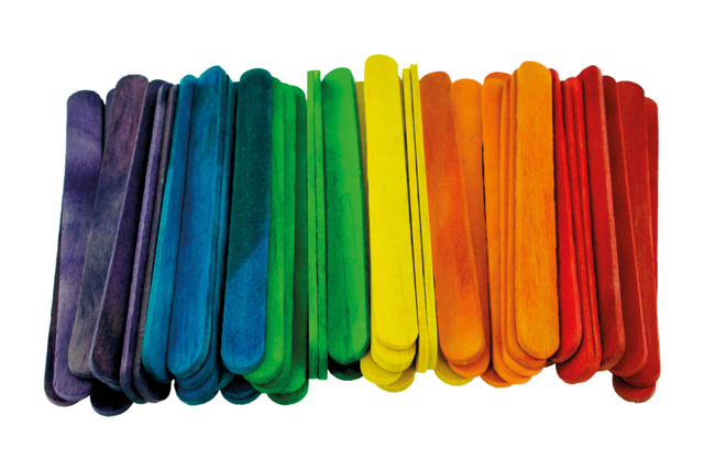 Colored Wooden Craft Sticks - 2 - Wooden Accessories - 10doigts.com - Accessoires en bois - 10doigts.fr