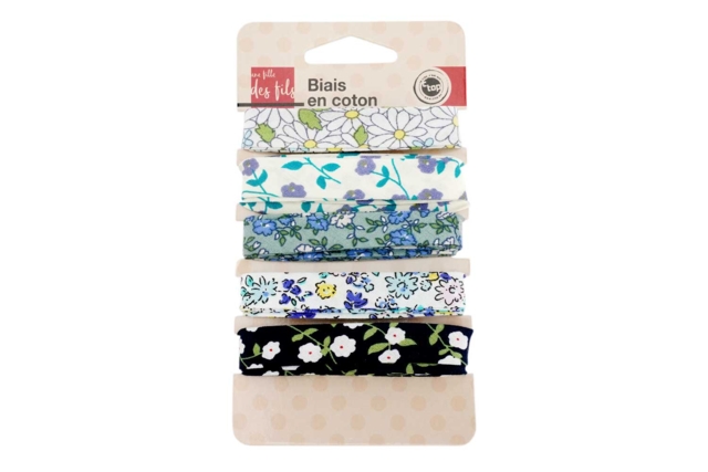Liberty Bias, Blue Shades - 5 Pieces - 2 - Ribbons and Bias - 10doigts.com - Rubans - 10doigts.fr