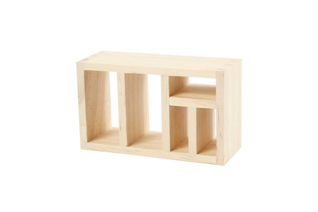 Biblioteca de madera para muñeca - Univers Miniature : maison de poupée et miniatures - 10doigts.fr