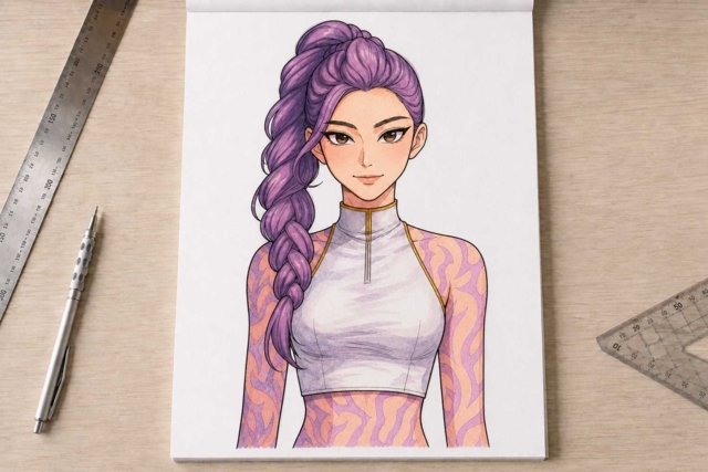 Manga Illustration Pad, 12 sheets - Papiers Arts graphiques - 10doigts.fr