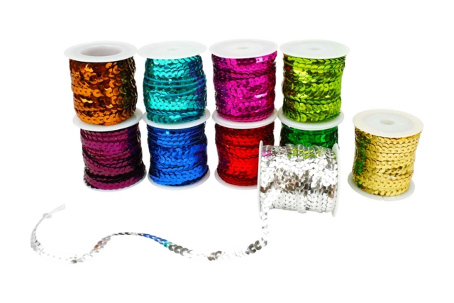 Sequin Ribbons - 10 Pieces - 4 - Ribbons and Bias - 10doigts.com - Rubans - 10doigts.fr