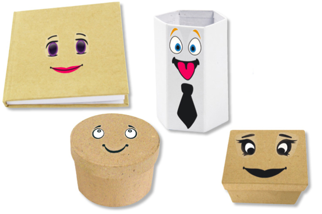 Crazy Face Stickers - 150 pieces - 10 - Eye and Face Stickers - 10doigts.com - Gommettes yeux, visages et smileys pour des créations pleines d’expression - 10doigts.fr