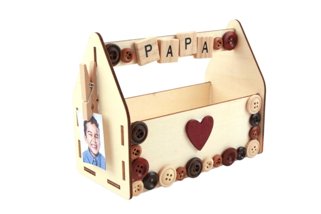 Caja de herramientas vacía papá herramientas - Boîtes en bois - 10doigts.fr