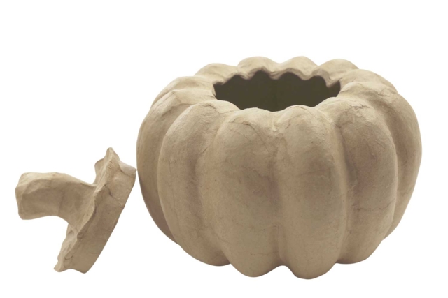 Paper Mache Pumpkin Box - 14 cm - 5 - Halloween Decoration Stands - 10doigts.com - Supports d'Halloween à décorer - 10doigts.fr