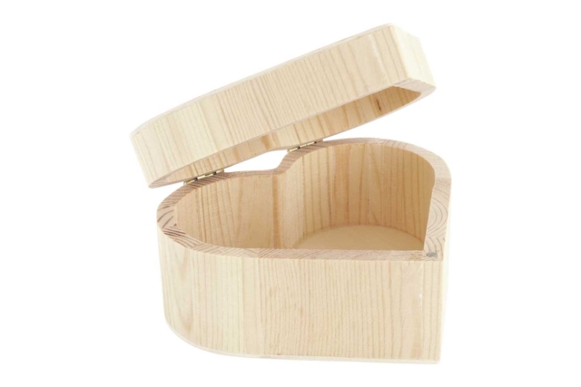 Caja corazón bisutería de madera con cierre magnético - Boîtes en bois - 10doigts.fr