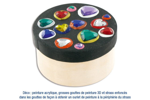 caja de madera decorada - Boîtes en bois - 10doigts.fr