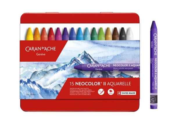 Neocolor II Watercolor Pastels Box - 15 Colors - Pastels Beaux Arts - 10doigts.fr