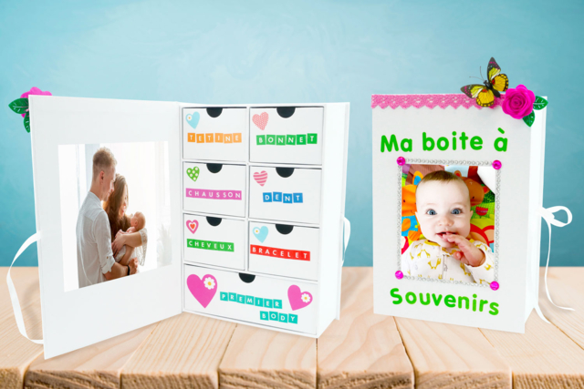 White Cardboard Box with Drawers - 3 - Cardboard Boxes and Baskets - 10doigts.com - Boîtes et corbeilles en carton - 10doigts.fr