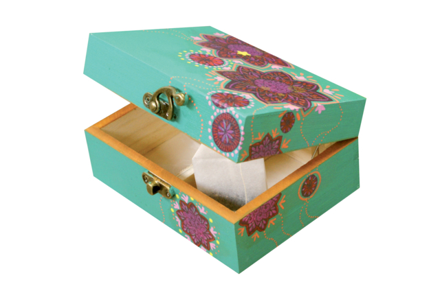 caja de té 2 compartimentos - Boîtes en bois - 10doigts.fr