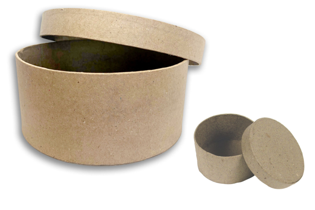 Round Cardboard Box - 1 - Decorative Boxes - 10doigts.com - Boîtes à décorer - 10doigts.fr