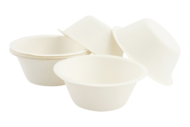 bols de caña de azúcar cartón blanco - Vaisselle jetable et réutilisable - 10doigts.fr
