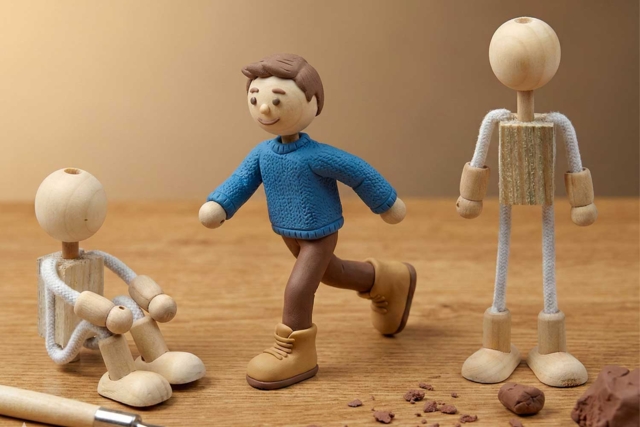 Personajes de Madera Articulados - Jeux et Jouets en bois - 10doigts.fr
