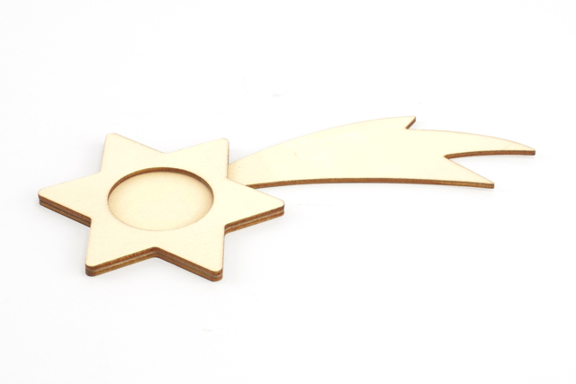 Wooden Shooting Star Candle Holders - 6 Pieces - 3 - Christmas Lanterns - 10doigts.com - Photophores Noël - 10doigts.fr