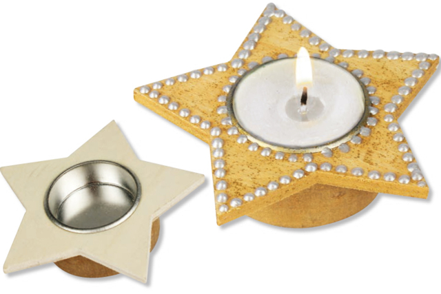 Wood Candle Holders - Shapes of Your Choice - 4 - Wood Candle Holders - 10doigts.com - Bougeoirs en bois - 10doigts.fr