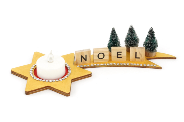 Wooden Shooting Star Candle Holders - 6 Pieces - 2 - Christmas Lanterns - 10doigts.com - Photophores Noël - 10doigts.fr