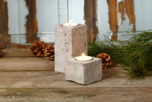 velas faroles de cemento - Bougeoirs et photophores - 10doigts.fr