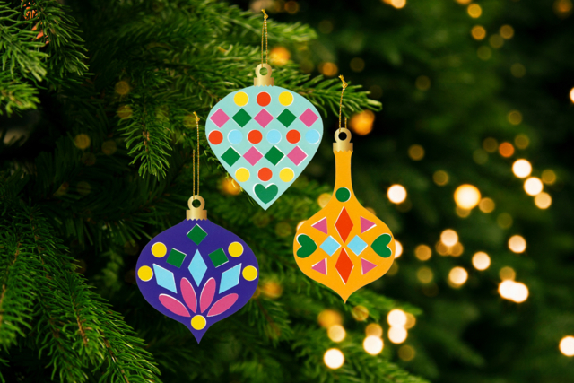 bolas de cartón resistente y gomets - Kits créatifs de Noël pour les enfants - 10doigts.fr