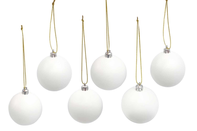 White Plastic Christmas Baubles - Choose Your Size - 3 - DIY Christmas Ornaments - 10doigts.com - Boules de Noël DIY - 10doigts.fr