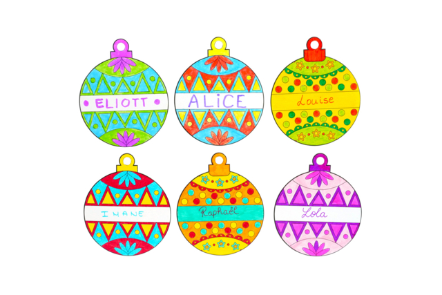 bolas gigantes decoradas con rotuladores - Kits créatifs de Noël pour les enfants - 10doigts.fr