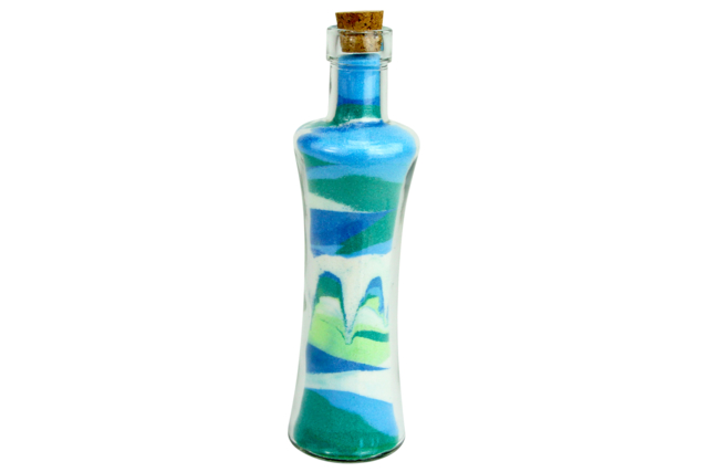 botella color arena - Sable créatif - 10doigts.fr