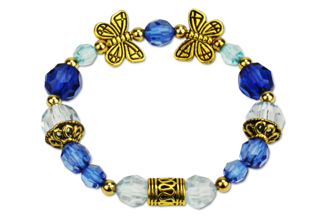 pulsera con abalorios a facetas - Perles Acrylique - 10doigts.fr