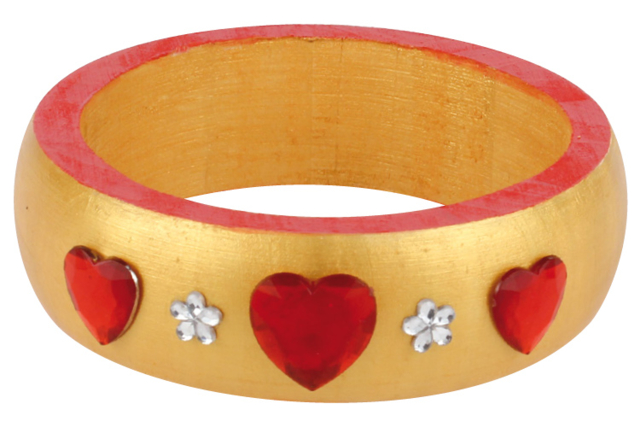 Pulsera de madera (ø 7cm) con strass - Bracelets - 10doigts.fr
