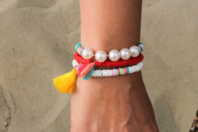 pulsera de abalorios redondos heishi - Perles Heishi et coquillages - 10doigts.fr