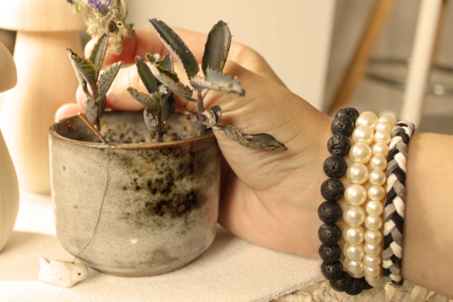 pulsera mujer lava - Perles Naturelles - 10doigts.fr