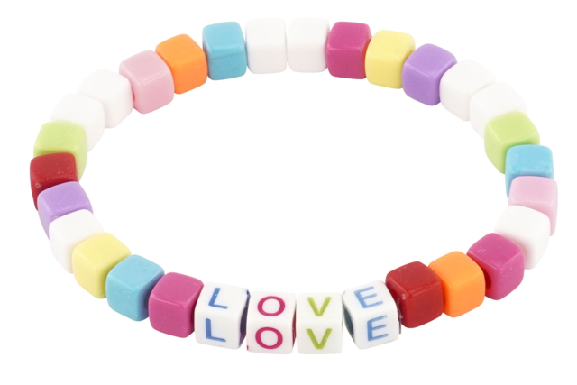 pulsera LOVE - Perles à gros trous : l’initiation facile à la création de bijoux - 10doigts.fr