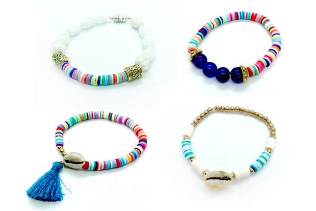 pulsera multicolor verano heishi - Perles Heishi et coquillages - 10doigts.fr
