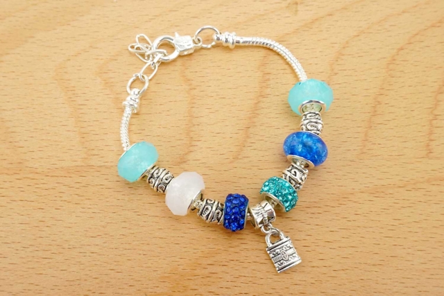 pulsera pandora shamballa azul - Perles Pandora - Tendances Bijoux - 10doigts.fr