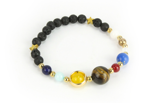 pulsera de perlas de lava - Perles Naturelles - 10doigts.fr