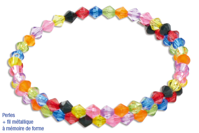 Pulseras de abalorios toupies - Perles Acrylique - 10doigts.fr