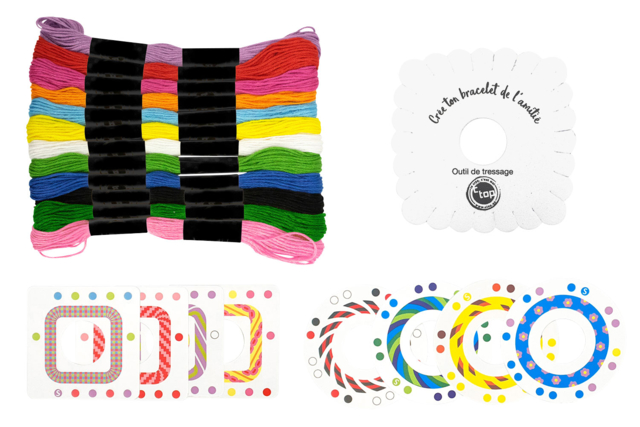 Kumihimo Kit for Making Bracelets - 1 - Cotton Thread, Skein - 10doigts.com - Fils pour bracelets brésiliens - 10doigts.fr