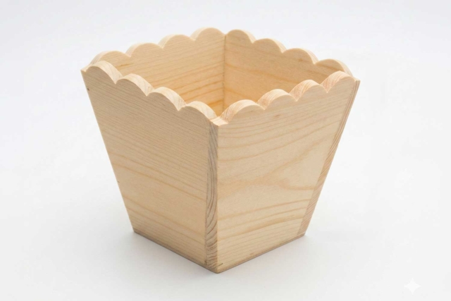 Wooden Plant Pot, 11 cm - 1 - Mosaic Supports - 10doigts.com - Supports Mosaïques - 10doigts.fr
