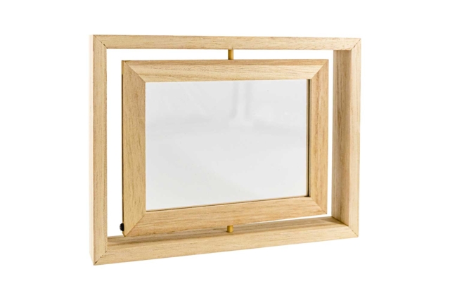 Double Wood Frame with Rotating Faces - 2 - Wooden Photo Frames - 10doigts.com - Cadres photos en bois - 10doigts.fr