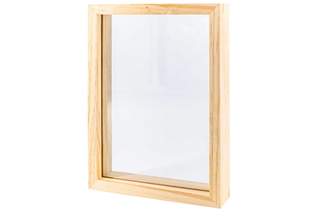 Marco de doble cara de madera 11,8 x 16 x 2,8 cm - Cadres photos en bois - 10doigts.fr
