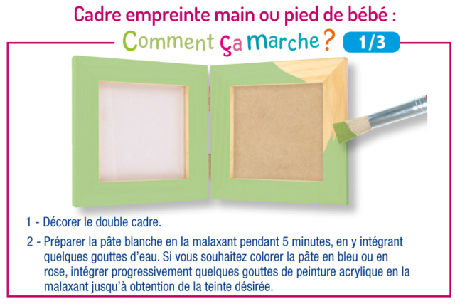 Double Baby Footprint Frame + Photo - 5 - Imprints - Molding and Casting - 10doigts.com - Empreinte - Modelage et moulage - 10doigts.fr