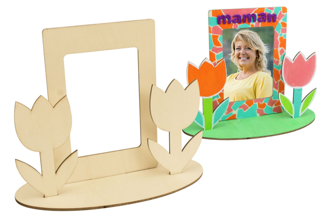 Wooden Flower Frame to Display - 1 - Wooden Photo Frames - 10doigts.com - Cadres photos en bois - 10doigts.fr