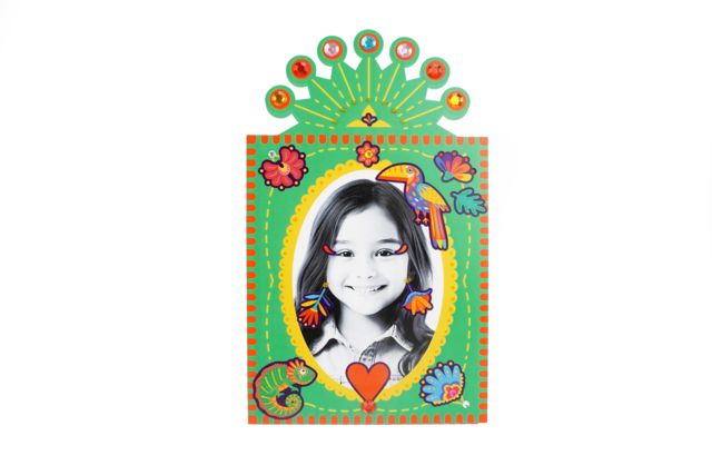 Fiesta Frames Kit + Accessories - 4 Frames - 4 - Creative Sticker Kits - 10doigts.com - Kits créatifs avec gommettes : le plein d’idées pour les petits artistes - 10doigts.fr