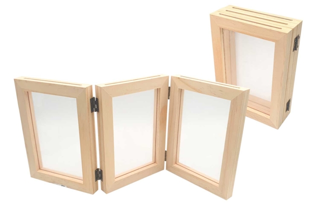 Double-Sided Wooden Triptych Frame - 2 - Wooden Photo Frames - 10doigts.com - Cadres photos en bois - 10doigts.fr